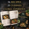 56 vegetarian recipes 25 cuisines Vegetarian recipes ebook pages showing 56 recipes from 25 cuisines in a premium global vegetarian ebook