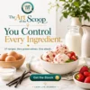 Healthy ice cream made with real ingredients, strawberry scoops Healthy ice cream made with real ingredients, strawberry scoops