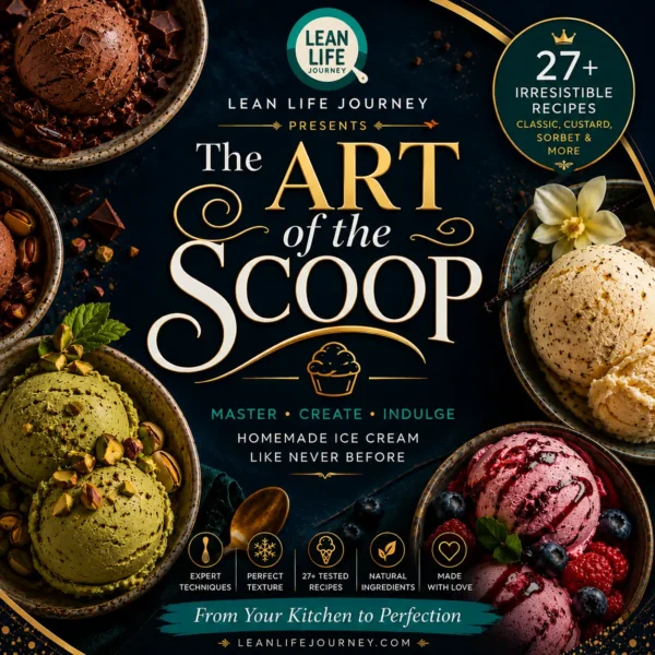 The Art of the Scoop healthy ice cream ebook cover, 27 recipes The Art of the Scoop healthy ice cream ebook cover, 27 recipes