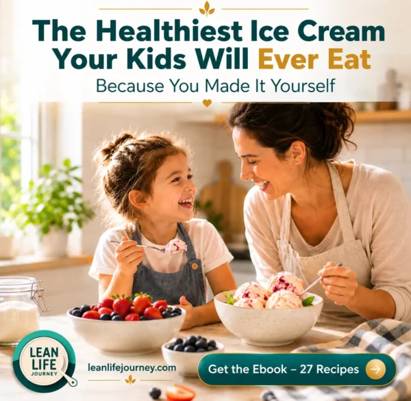 The healthiest ice cream for kids, mother and daughter making it together The healthiest ice cream for kids, mother and daughter making it together