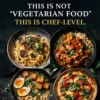 chef level vegetarian recipes premium ebook Gourmet vegetarian recipes plated at restaurant level showing premium plant-based recipes from global cookbook
