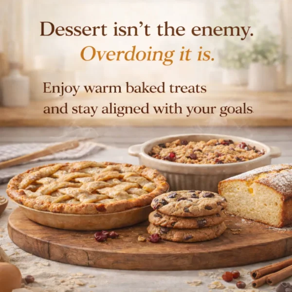 Easy baked desserts with fruit pie, chocolate chip cookies, berry crisp and homemade cake
