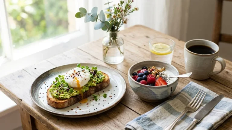 Healthy breakfast ideas for weight loss with balanced morning foods