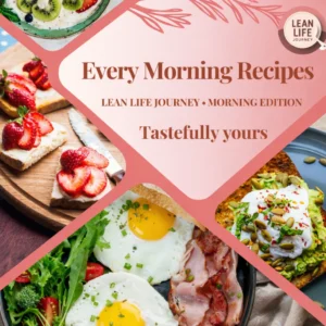 Healthy breakfast recipes ebook with strawberry toast, eggs and avocado toast