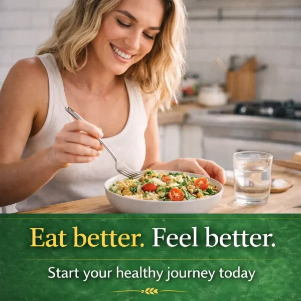 healthy-lifestyle-vegetarian-meals-clean-eating healthy lifestyle with woman enjoying fresh vegetarian meal in cozy kitchen natural light