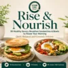 Rise & Nourish Healthy Savory Breakfast Ebook Cover Rise & Nourish healthy savory breakfast ebook cover with an avocado egg sandwich and a savory grain bowl