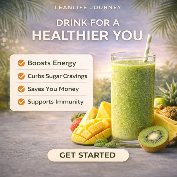 Tropical smoothie recipes health benefits — green kiwi smoothie with mango, boosts energy and immunity